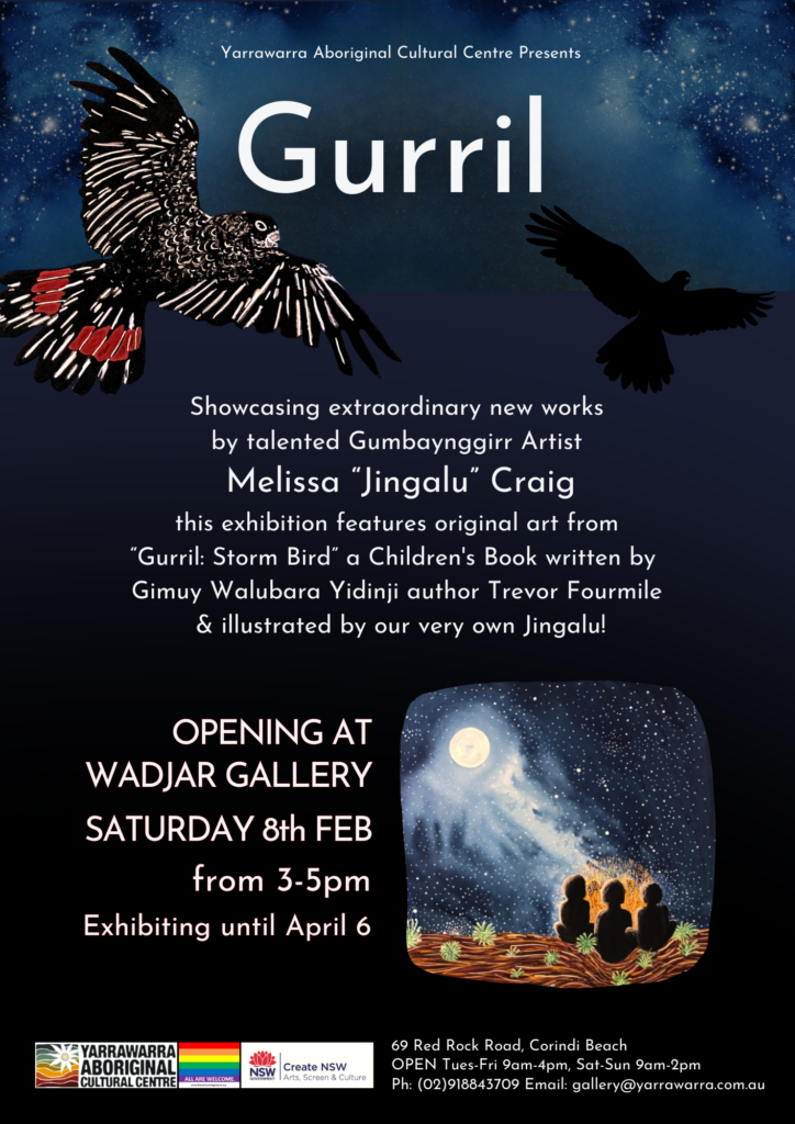 Gurril Exhibition at Yarrawarra Aboriginal Cultural Centre, Wadjar Regional Indigenous Gallery, Solo exhibition of Melissa Jingalu Craig